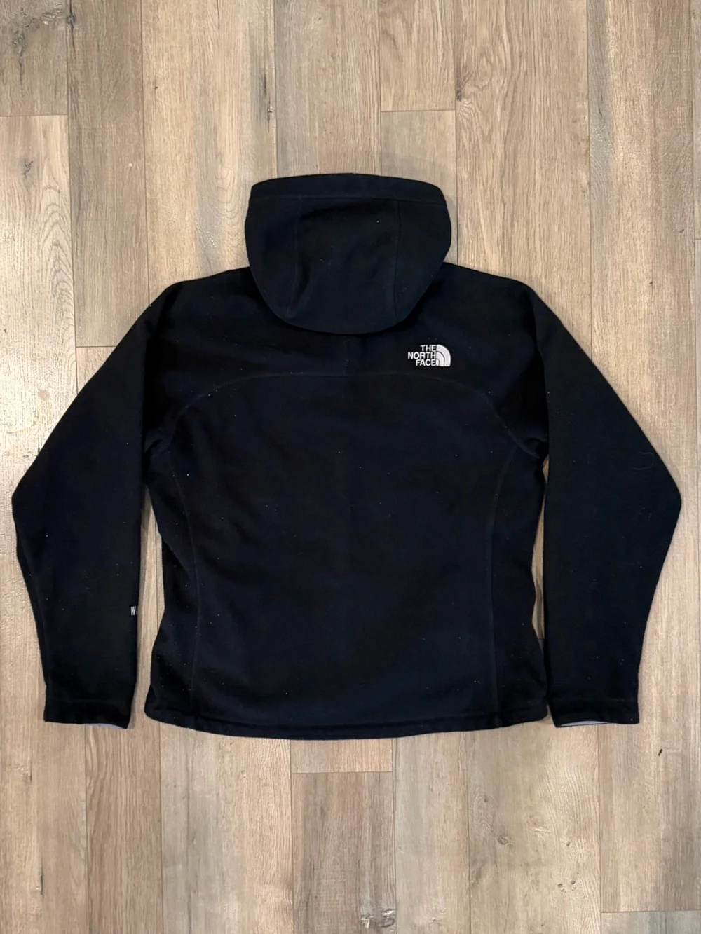 The North Face Black Fleece Hoodie with Light Gray Lining